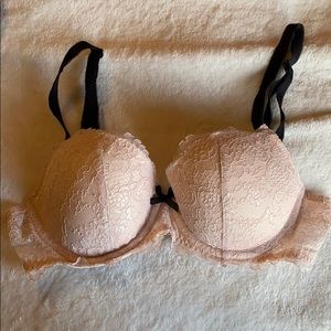 Pink lined Demi bra